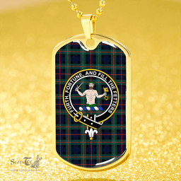 ScottishPlaid Murray of Atholl variation (Murray of Atholl; variation) Modern Clan Tartan Dog Tag Necklace - Crest Classic Scottish Plaid Tartan Plaid