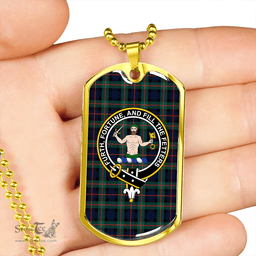 ScottishPlaid Murray of Atholl variation (Murray of Atholl; variation) Modern Clan Tartan Dog Tag Necklace - Crest Classic Scottish Plaid Tartan Plaid