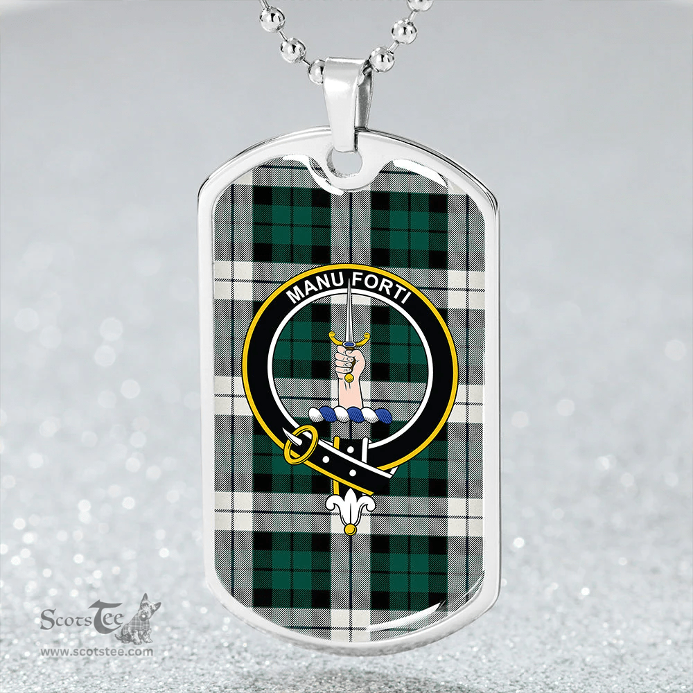 ScottishPlaid MacKay Dress Modern Clan Tartan Dog Tag Necklace - Crest Classic Scottish Plaid Tartan Plaid