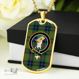 ScottishPlaid Park Modern Clan Tartan Dog Tag Necklace - Crest Classic Scottish Plaid Tartan Plaid