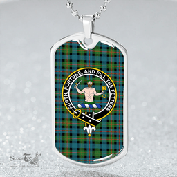 ScottishPlaid Murray of Atholl variation (Murray of Atholl; variation) Ancient Clan Tartan Dog Tag Necklace - Crest Classic Scottish Plaid Tartan Plaid
