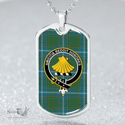 ScottishPlaid Pringle #2 Modern Clan Tartan Dog Tag Necklace - Crest Classic Scottish Plaid Tartan Plaid