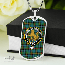 ScottishPlaid Smith (MacGowan Hunting) Ancient Clan Tartan Dog Tag Necklace - Crest Classic Scottish Plaid Tartan Plaid