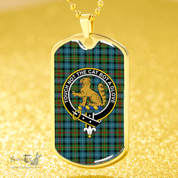 ScottishPlaid Smith (MacGowan Hunting) Ancient Clan Tartan Dog Tag Necklace - Crest Classic Scottish Plaid Tartan Plaid