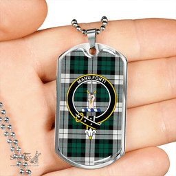 ScottishPlaid MacKay Dress Modern Clan Tartan Dog Tag Necklace - Crest Classic Scottish Plaid Tartan Plaid