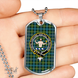 ScottishPlaid Murray of Atholl variation (Murray of Atholl; variation) Ancient Clan Tartan Dog Tag Necklace - Crest Classic Scottish Plaid Tartan Plaid