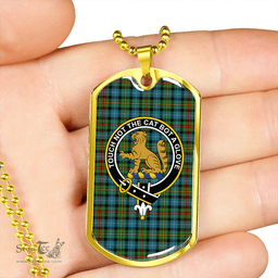 ScottishPlaid Smith (MacGowan Hunting) Ancient Clan Tartan Dog Tag Necklace - Crest Classic Scottish Plaid Tartan Plaid