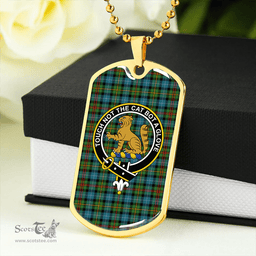 ScottishPlaid Smith (MacGowan Hunting) Ancient Clan Tartan Dog Tag Necklace - Crest Classic Scottish Plaid Tartan Plaid