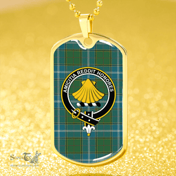 ScottishPlaid Pringle #2 Modern Clan Tartan Dog Tag Necklace - Crest Classic Scottish Plaid Tartan Plaid