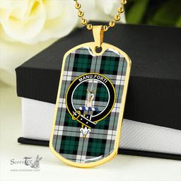 ScottishPlaid MacKay Dress Modern Clan Tartan Dog Tag Necklace - Crest Classic Scottish Plaid Tartan Plaid