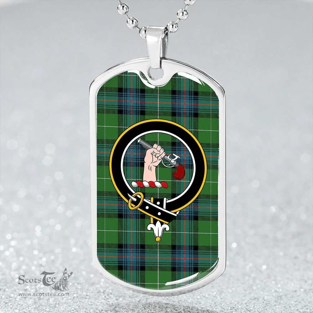 ScottishPlaid Semple Ancient Clan Tartan Dog Tag Necklace - Crest Classic Scottish Plaid Tartan Plaid