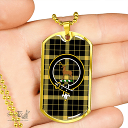 ScottishPlaid Raeburn Ancient Clan Tartan Dog Tag Necklace - Crest Classic Scottish Plaid Tartan Plaid