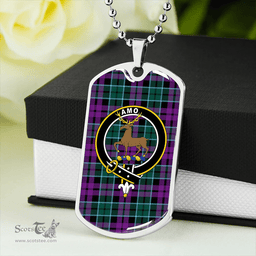 ScottishPlaid Scott (Sir Walter) Modern Clan Tartan Dog Tag Necklace - Crest Classic Scottish Plaid Tartan Plaid