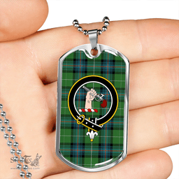 ScottishPlaid Semple Ancient Clan Tartan Dog Tag Necklace - Crest Classic Scottish Plaid Tartan Plaid