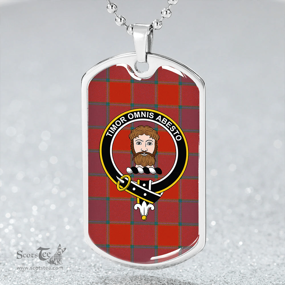 ScottishPlaid MacNab Smith Ancient Clan Tartan Dog Tag Necklace - Crest Classic Scottish Plaid Tartan Plaid