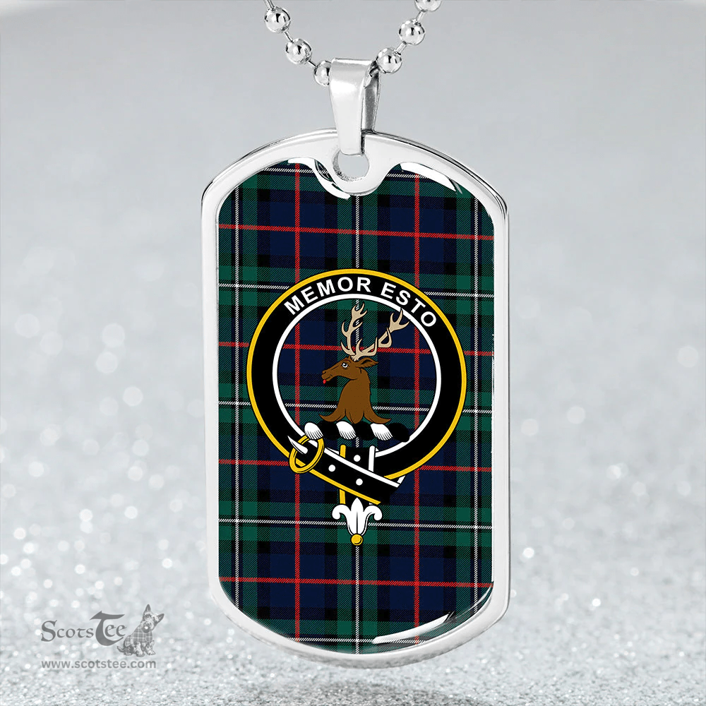 ScottishPlaid MacPhail Hunting Modern Clan Tartan Dog Tag Necklace - Crest Classic Scottish Plaid Tartan Plaid