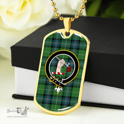 ScottishPlaid Semple Ancient Clan Tartan Dog Tag Necklace - Crest Classic Scottish Plaid Tartan Plaid