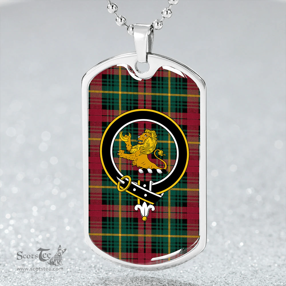 ScottishPlaid Martin Modern Clan Tartan Dog Tag Necklace - Crest Classic Scottish Plaid Tartan Plaid
