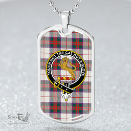 ScottishPlaid MacKintosh Dress #2 Modern Clan Tartan Dog Tag Necklace - Crest Classic Scottish Plaid Tartan Plaid