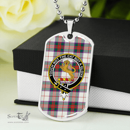 ScottishPlaid MacKintosh Dress #2 Modern Clan Tartan Dog Tag Necklace - Crest Classic Scottish Plaid Tartan Plaid