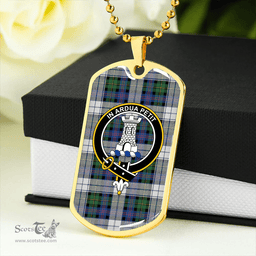 ScottishPlaid Malcolm Dress Variant Modern Clan Tartan Dog Tag Necklace - Crest Classic Scottish Plaid Tartan Plaid