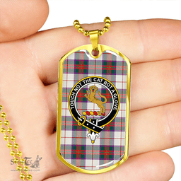 ScottishPlaid MacKintosh Dress #2 Modern Clan Tartan Dog Tag Necklace - Crest Classic Scottish Plaid Tartan Plaid