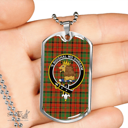 ScottishPlaid MacNeish Ancient Clan Tartan Dog Tag Necklace - Crest Classic Scottish Plaid Tartan Plaid