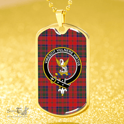 ScottishPlaid Stewart of Ardshiel Modern Clan Tartan Dog Tag Necklace - Crest Classic Scottish Plaid Tartan Plaid