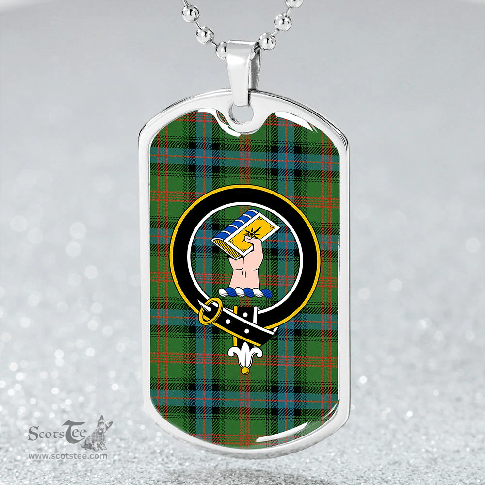 ScottishPlaid Park Ancient Clan Tartan Dog Tag Necklace - Crest Classic Scottish Plaid Tartan Plaid