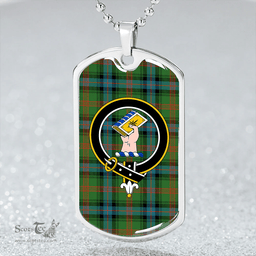 ScottishPlaid Park Ancient Clan Tartan Dog Tag Necklace - Crest Classic Scottish Plaid Tartan Plaid