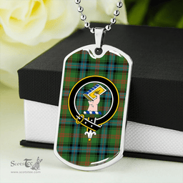 ScottishPlaid Park Ancient Clan Tartan Dog Tag Necklace - Crest Classic Scottish Plaid Tartan Plaid