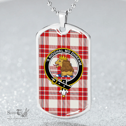 ScottishPlaid MacGregor Dress (Gregor Dress) Clan Tartan Dog Tag Necklace - Crest Classic Scottish Plaid Tartan Plaid