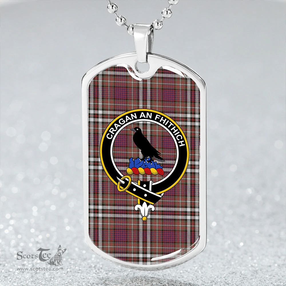 ScottishPlaid MacDonell of Glengarry Dress Modern Clan Tartan Dog Tag Necklace - Crest Classic Scottish Plaid Tartan Plaid