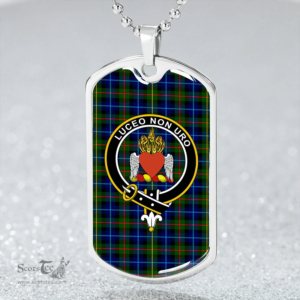 ScottishPlaid Smith Modern Clan Tartan Dog Tag Necklace - Crest Classic Scottish Plaid Tartan Plaid