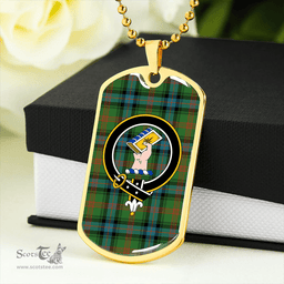 ScottishPlaid Park Ancient Clan Tartan Dog Tag Necklace - Crest Classic Scottish Plaid Tartan Plaid