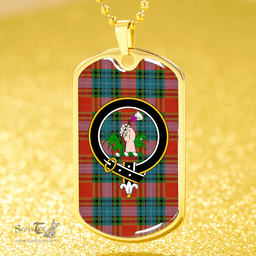 ScottishPlaid Manson Ancient Clan Tartan Dog Tag Necklace - Crest Classic Scottish Plaid Tartan Plaid