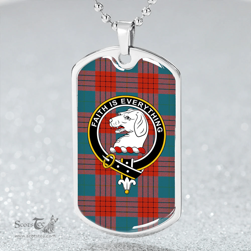 ScottishPlaid Robinson Dress (Robins Dress) Ancient Clan Tartan Dog Tag Necklace - Crest Classic Scottish Plaid Tartan Plaid