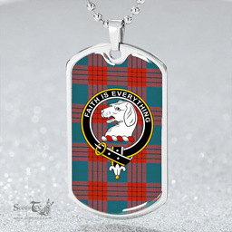 ScottishPlaid Robinson Dress (Robins Dress) Ancient Clan Tartan Dog Tag Necklace - Crest Classic Scottish Plaid Tartan Plaid