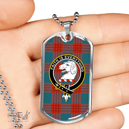 ScottishPlaid Robinson Dress (Robins Dress) Ancient Clan Tartan Dog Tag Necklace - Crest Classic Scottish Plaid Tartan Plaid