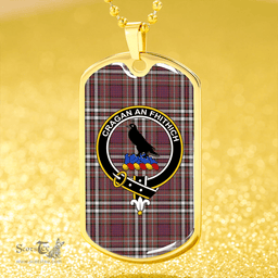 ScottishPlaid MacDonell of Glengarry Dress Modern Clan Tartan Dog Tag Necklace - Crest Classic Scottish Plaid Tartan Plaid