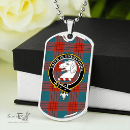 ScottishPlaid Robinson Dress (Robins Dress) Ancient Clan Tartan Dog Tag Necklace - Crest Classic Scottish Plaid Tartan Plaid