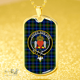 ScottishPlaid Smith Modern Clan Tartan Dog Tag Necklace - Crest Classic Scottish Plaid Tartan Plaid