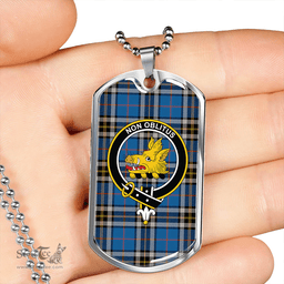 ScottishPlaid MacTavish Dress Ancient Clan Tartan Dog Tag Necklace - Crest Classic Scottish Plaid Tartan Plaid