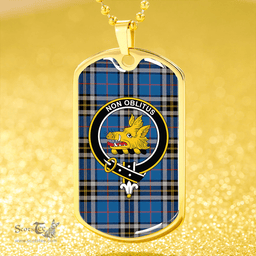 ScottishPlaid MacTavish Dress Ancient Clan Tartan Dog Tag Necklace - Crest Classic Scottish Plaid Tartan Plaid