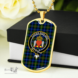 ScottishPlaid Smith Modern Clan Tartan Dog Tag Necklace - Crest Classic Scottish Plaid Tartan Plaid