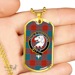 ScottishPlaid Robinson Dress (Robins Dress) Ancient Clan Tartan Dog Tag Necklace - Crest Classic Scottish Plaid Tartan Plaid