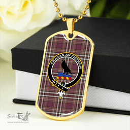 ScottishPlaid MacDonell of Glengarry Dress Modern Clan Tartan Dog Tag Necklace - Crest Classic Scottish Plaid Tartan Plaid