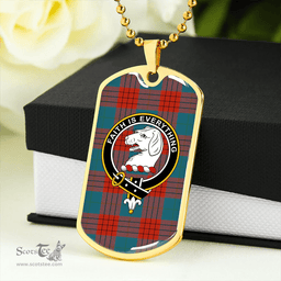 ScottishPlaid Robinson Dress (Robins Dress) Ancient Clan Tartan Dog Tag Necklace - Crest Classic Scottish Plaid Tartan Plaid