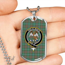 ScottishPlaid Ralston US Ancient Clan Tartan Dog Tag Necklace - Crest Classic Scottish Plaid Tartan Plaid