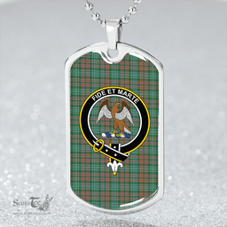 ScottishPlaid Ralston US Ancient Clan Tartan Dog Tag Necklace - Crest Classic Scottish Plaid Tartan Plaid